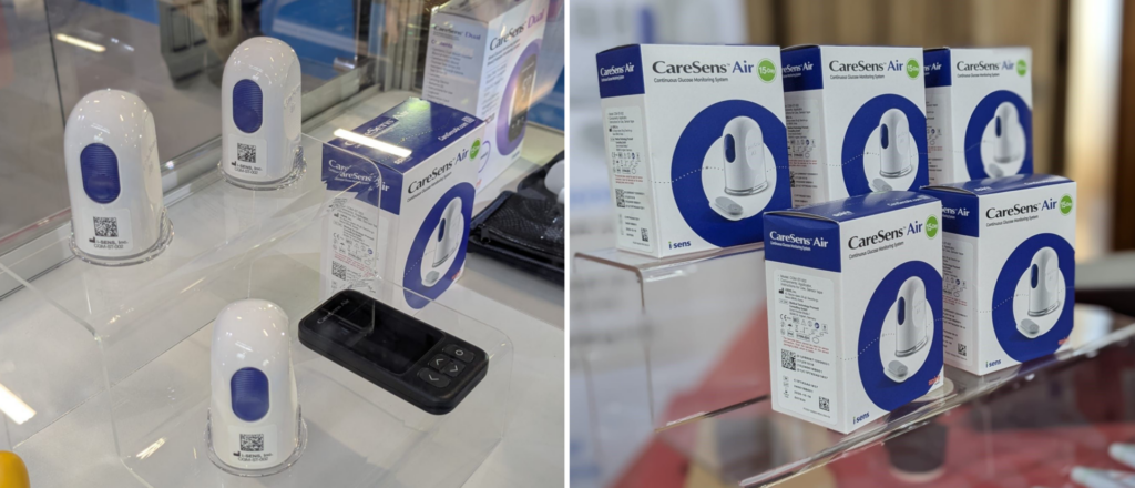 CareSens Air product display for diabetes care